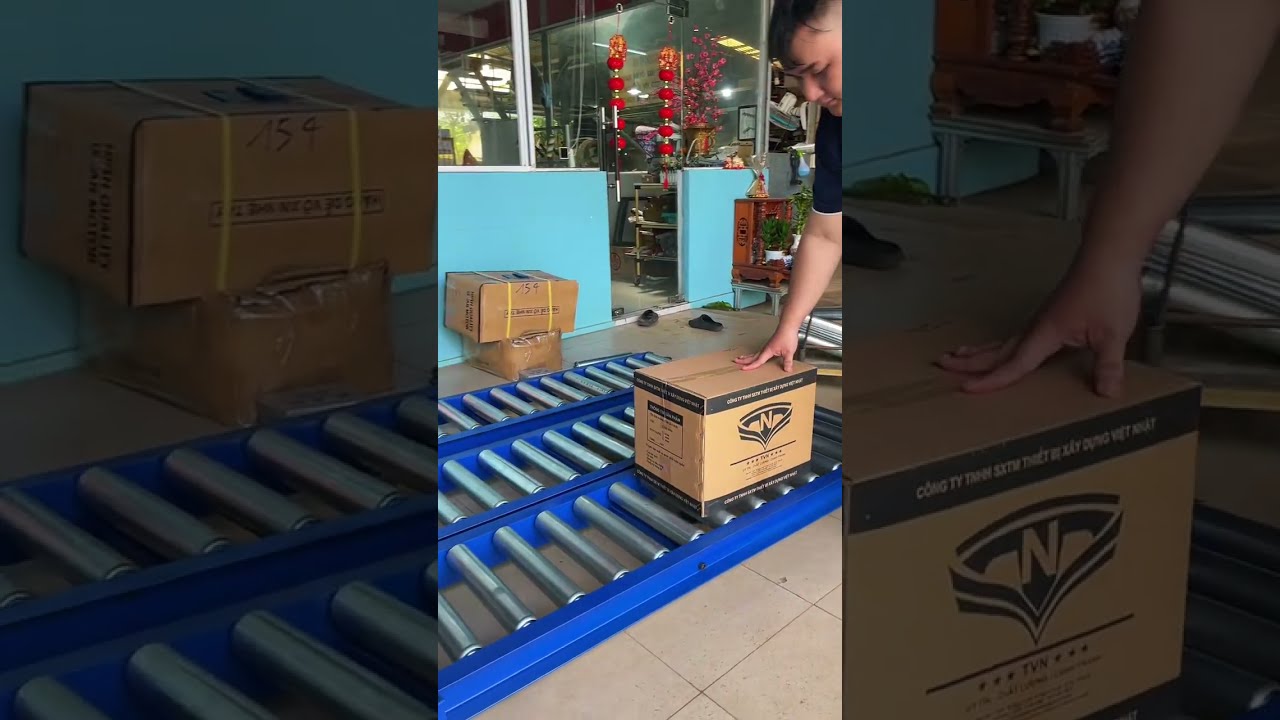Thang lăn hàng giải pháp vận chuyển hàng thùng carton nhẹ