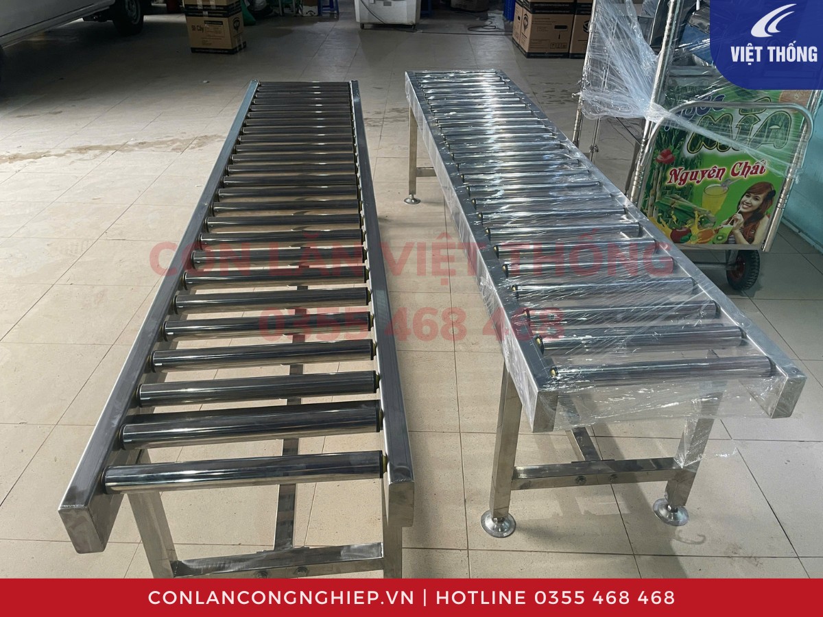 Băng tải con lăn inox 304 trọng lực