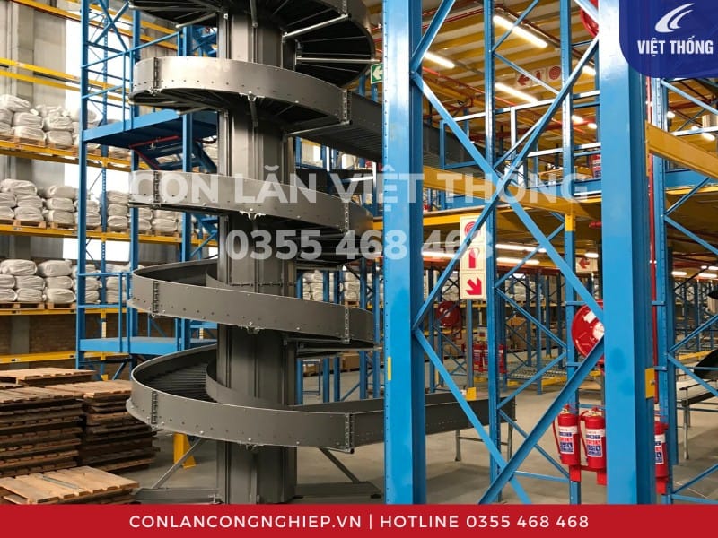 Băng tải con lăn xoắn ốc