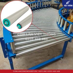 Con lăn côn cho băng tải cong