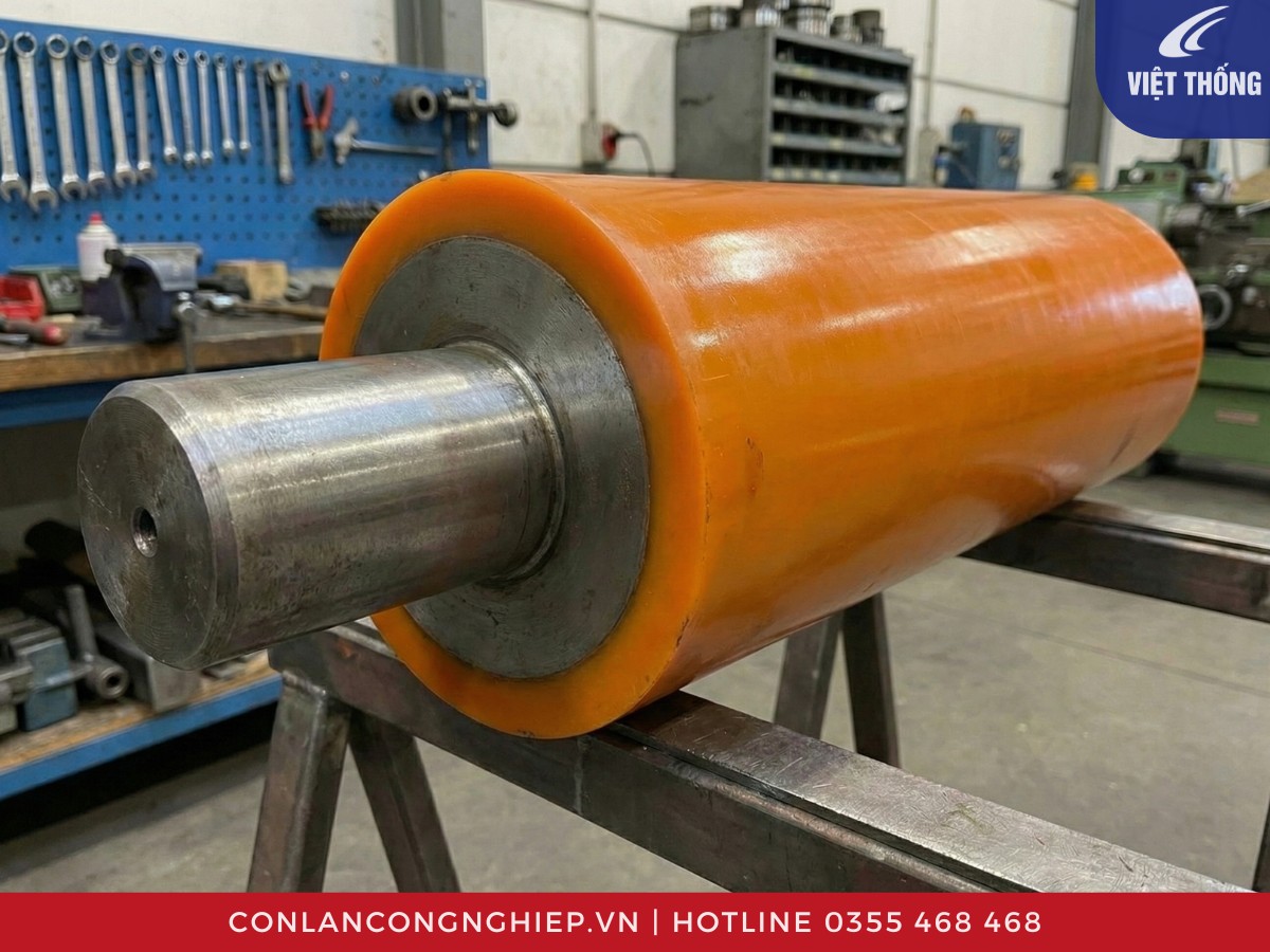 Con lăn thép bọc nhựa PU