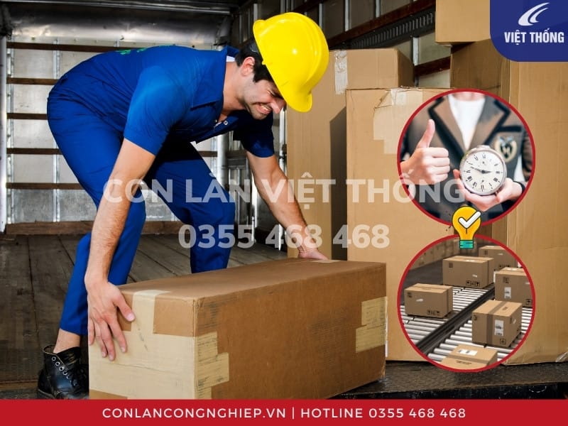 Sử dụng băng tải con lăn tiết kiệm thời gian và công sức