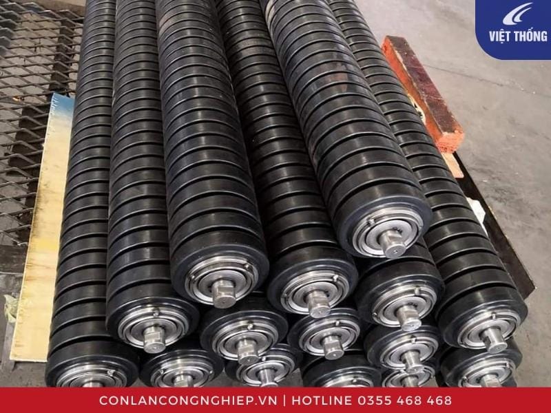 Con lăn bọc cao su giảm chấn