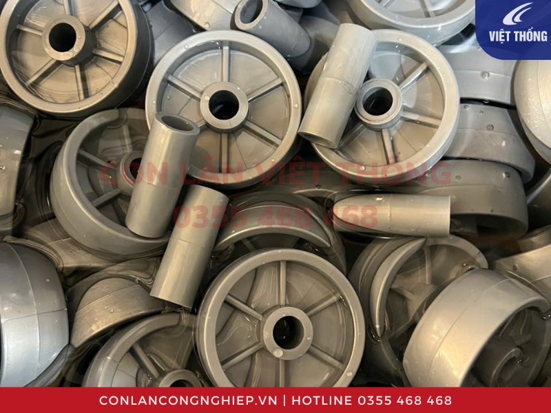Xưởng sản xuất bánh xe con lăn nhựa băng tải