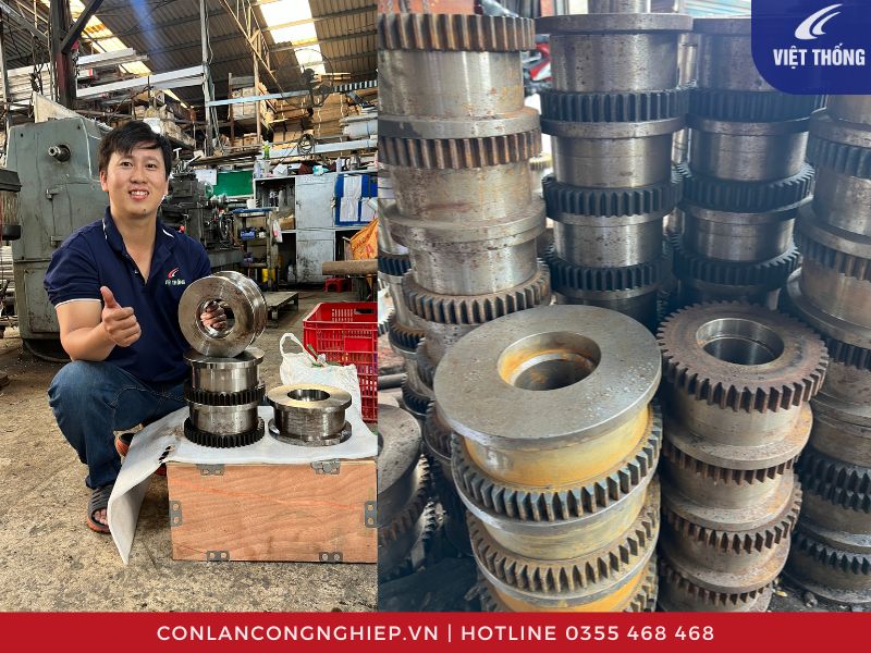 Xưởng Việt Thống chuyên sản xuất bánh nhông palang cẩu trục