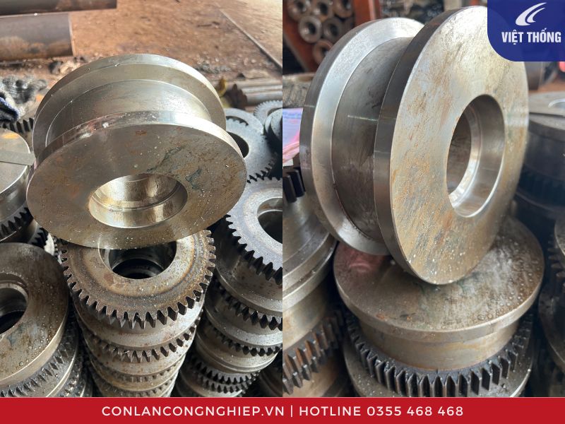 Bánh xe di chuyển cầu trục ray vuông